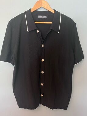 Paul Jones Short Sleeve Collared Sweater